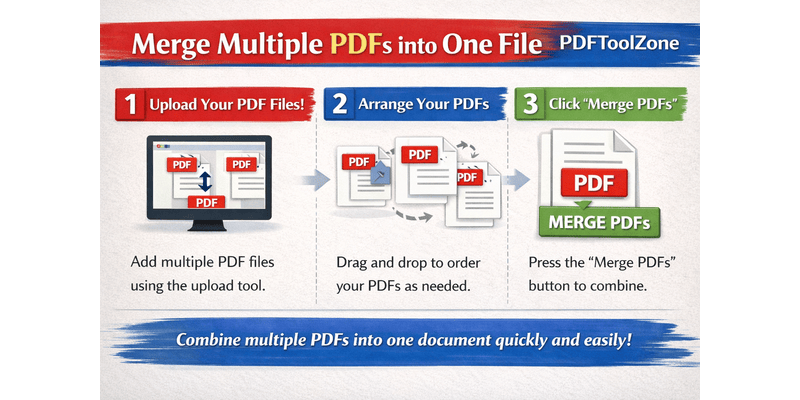 Merge Multiple PDFs into One File with PDF Tool Zone